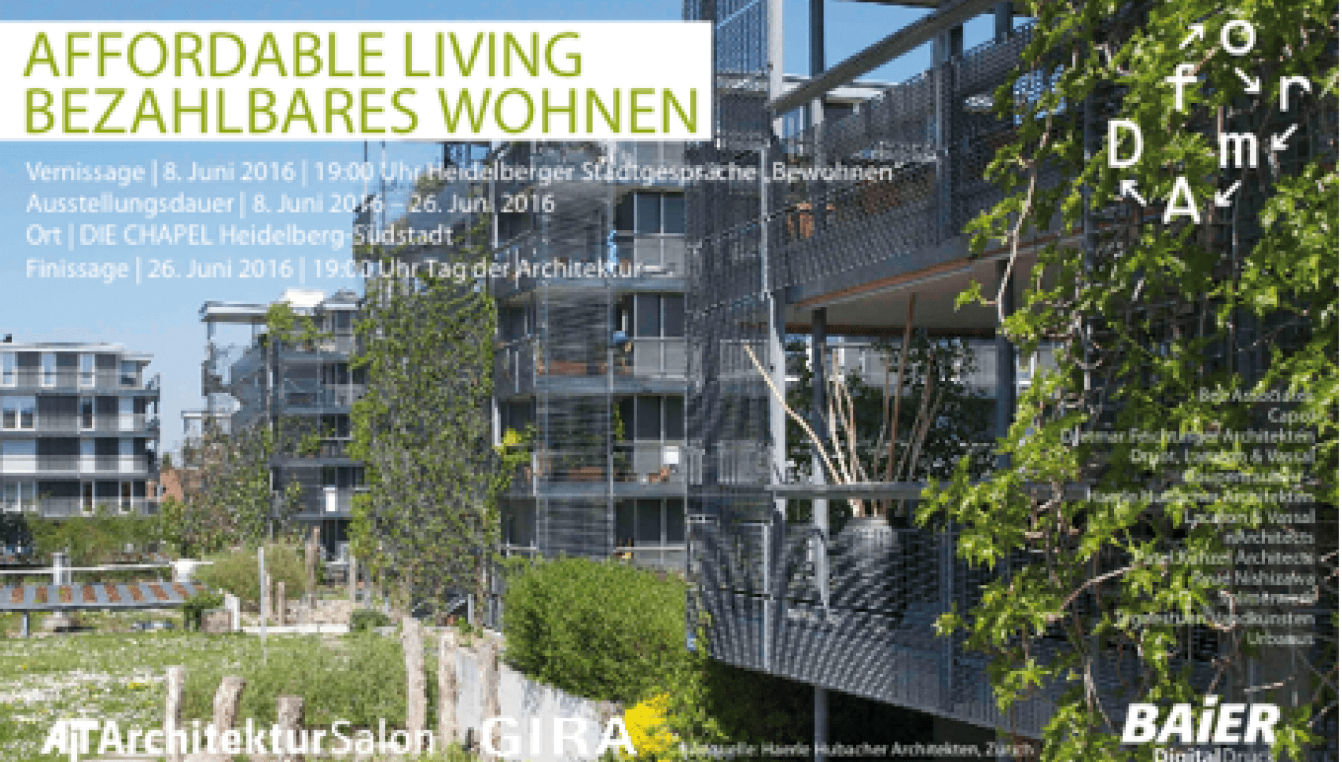 AFFORDABLE LIVING / BEZAHLBARES WOHNEN